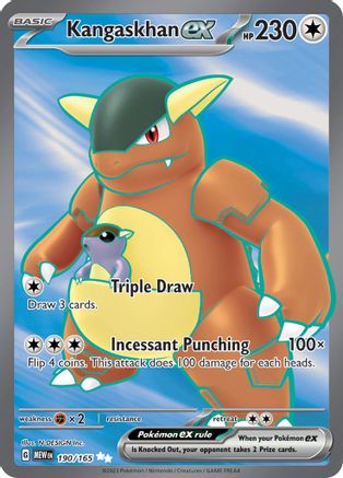 Kangaskhan ex - 190/165 Pokemon SV: Scarlet and Violet 151