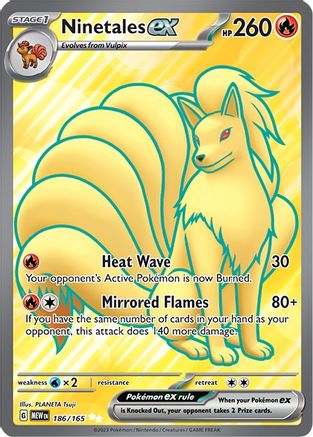 Ninetales ex - 186/165 Pokemon SV: Scarlet and Violet 151