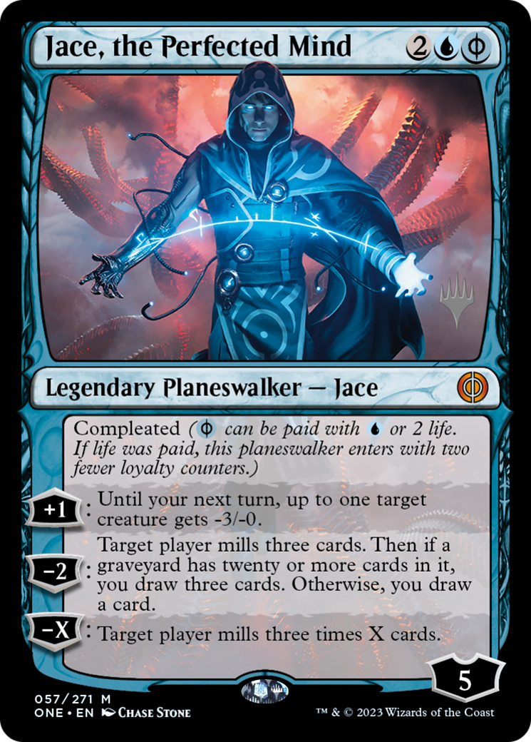 FOIL Jace, the Perfected Mind (PPONE-57P) - Phyrexia: All Will Be One Promos - Magic The Gathering