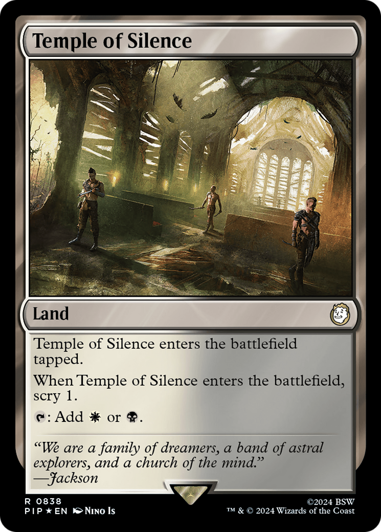 FOIL Temple of Silence (Surge Foil) (PIP-838) - Fallout - Magic The Gathering