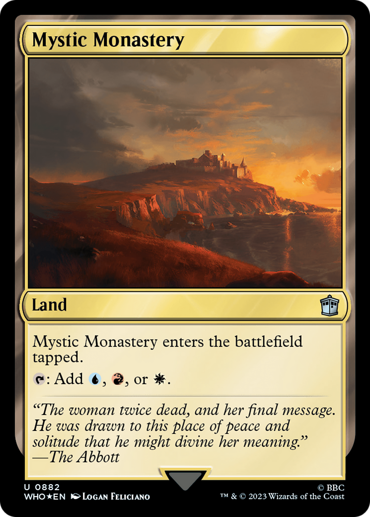 FOIL Mystic Monastery (Surge Foil) (WHO-882) - Doctor Who - Magic The Gathering