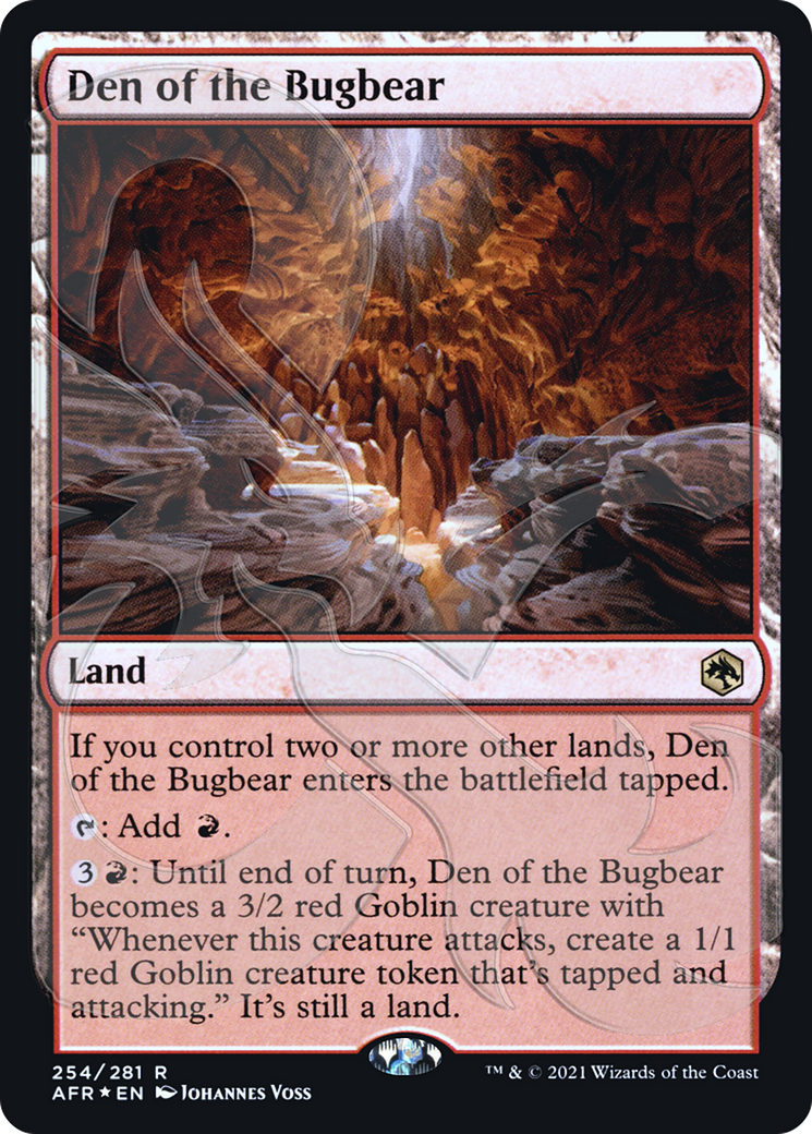 FOIL Den of the Bugbear (AFR&-254A) - Adventures in the Forgotten Realms Promos - Magic The Gathering