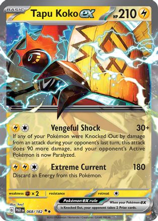 Tapu Koko ex - 068/182 (068/182) [SV04] Pokemon - Paradox Rift
