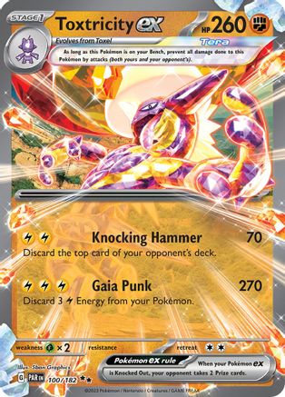 Toxtricity ex (100/182) [SV04] Pokemon - Paradox Rift