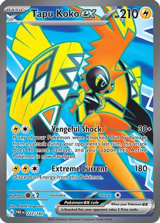 Tapu Koko ex - 222/182 (222/182) [SV04] Pokemon - Paradox Rift