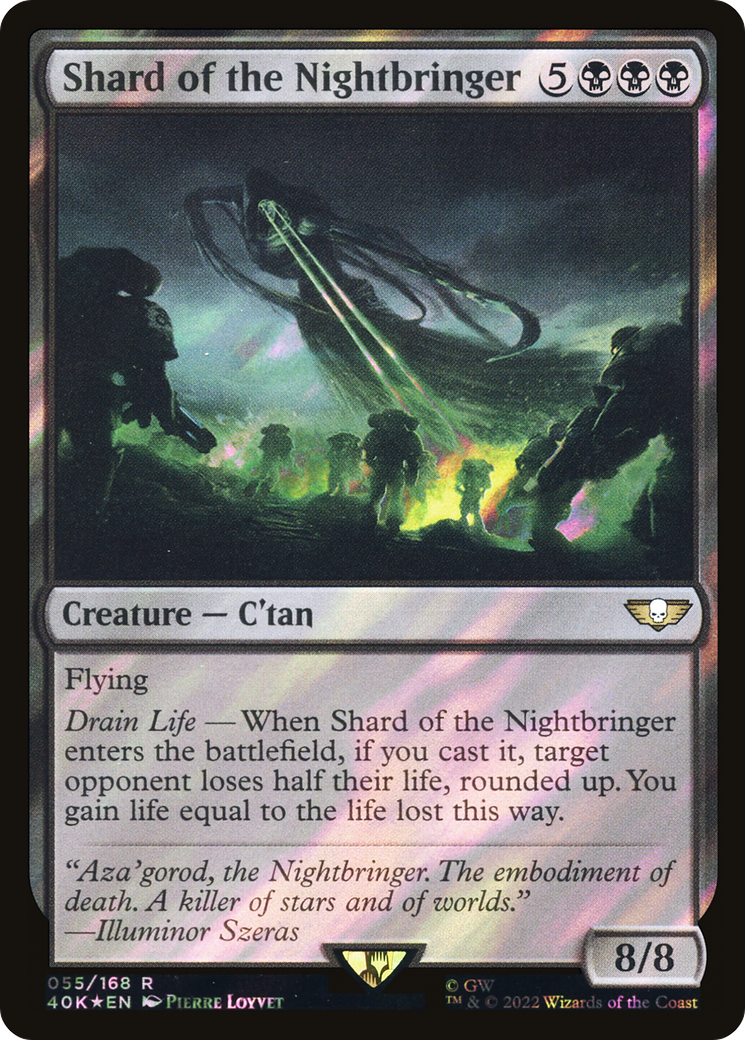 FOIL Shard of the Nightbringer (Surge Foil) (40K-055) - Warhammer 40,000 Commander - Magic The Gathering