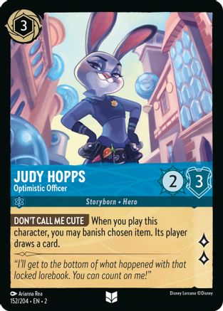 Judy Hopps - Optimistic Officer (152/204) - Rise of the Floodborn Cold Foil - Lorcana