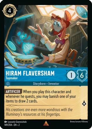 Hiram Flaversham - Toymaker (149/204) - Rise of the Floodborn Cold Foil - Lorcana
