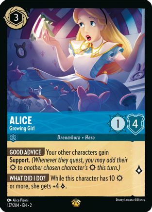 Alice - Growing Girl (137/204) - Rise of the Floodborn Cold Foil - Lorcana