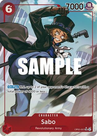Sabo (007) (Alternate Art) [OP05-007] One Piece - Awakening of the New Era