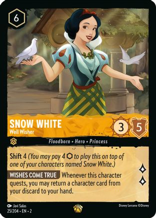Snow White - Well Wisher (25/204) - Rise of the Floodborn - Lorcana