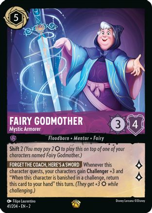 Fairy Godmother - Mystic Armorer (41/204) - Rise of the Floodborn Cold Foil - Lorcana