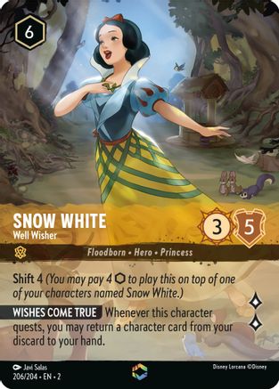 Snow White - Well Wisher (Enchanted) (206/204) - Rise of the Floodborn Holofoil - Lorcana