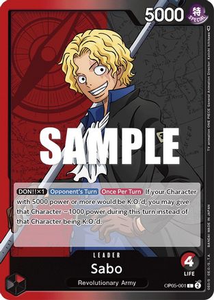 Sabo (001) [OP05-001] One Piece - Awakening of the New Era