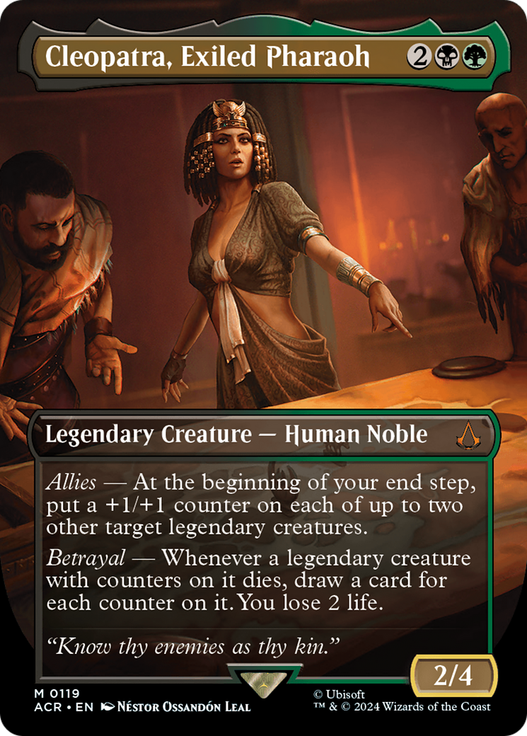 Cleopatra, Exiled Pharaoh (Borderless) (ACR-119) - Assassin's Creed - Magic The Gathering