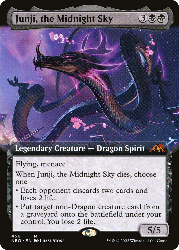 FOIL Junji, the Midnight Sky (Extended Art) (NEO-456) - Kamigawa: Neon Dynasty - Magic The Gathering