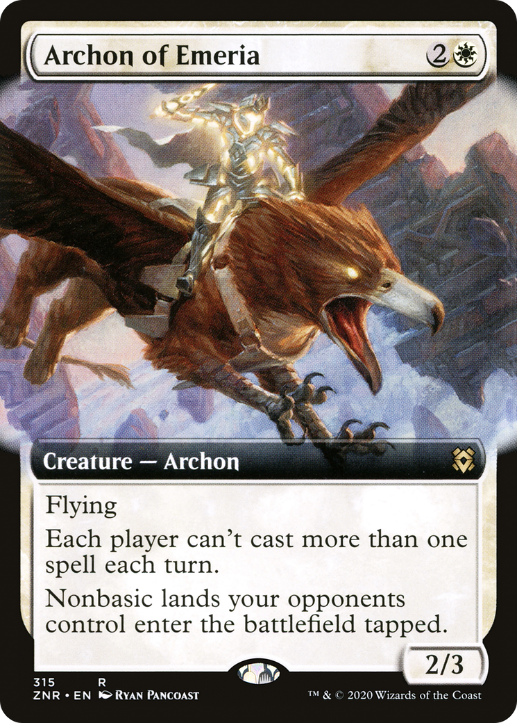 FOIL Archon of Emeria (Extended Art) (ZNR-315) - Zendikar Rising - Magic The Gathering
