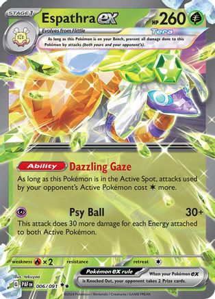 Espathra ex - [006/091] SV: Paldean Fates Pokemon