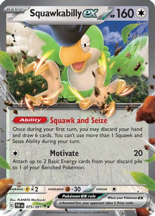 Squawkabilly ex - [075/091] SV: Paldean Fates Pokemon