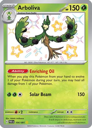 Arboliva [104/091] SV: Paldean Fates Pokemon
