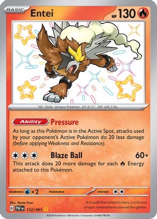 Entei [112/091] SV: Paldean Fates Pokemon