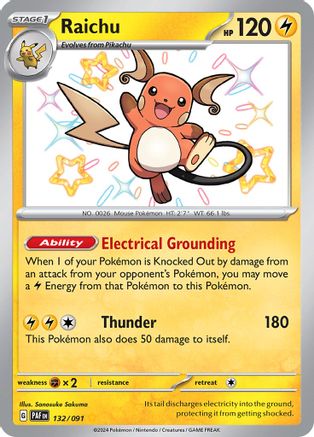 Raichu - [132/091] SV: Paldean Fates Pokemon