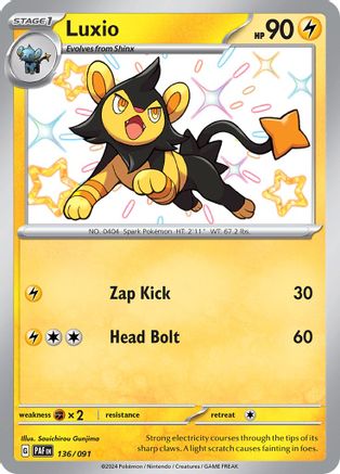 Luxio [136/091] SV: Paldean Fates Pokemon