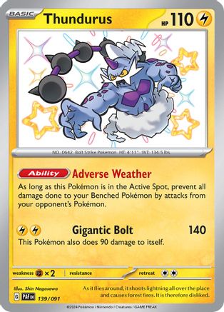 Thundurus [139/091] SV: Paldean Fates Pokemon