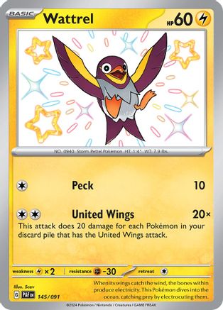 Wattrel [145/091] SV: Paldean Fates Pokemon
