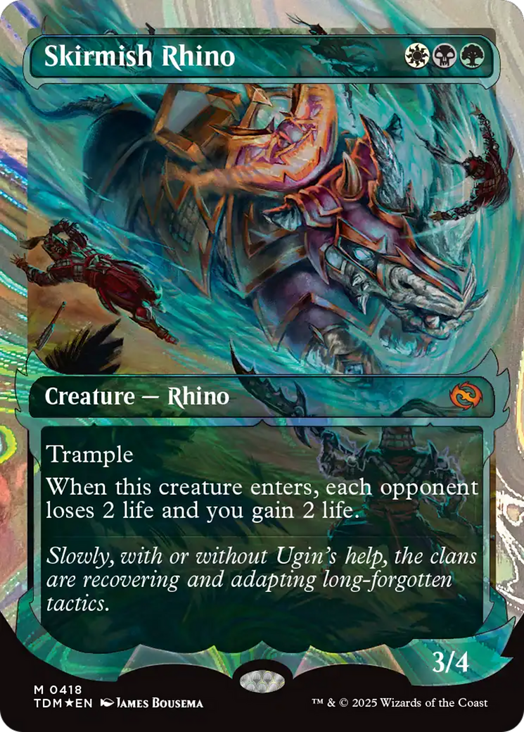 FOIL Skirmish Rhino (TDM-418) - Tarkir: Dragonstorm - Magic The Gathering