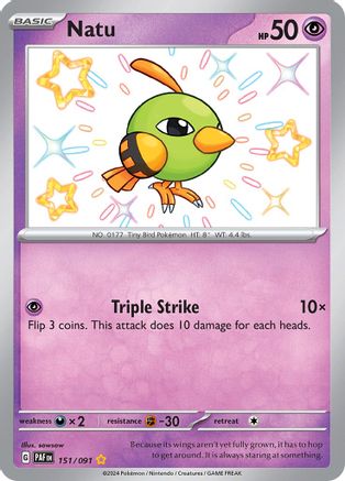 Natu - [151/091] SV: Paldean Fates Pokemon