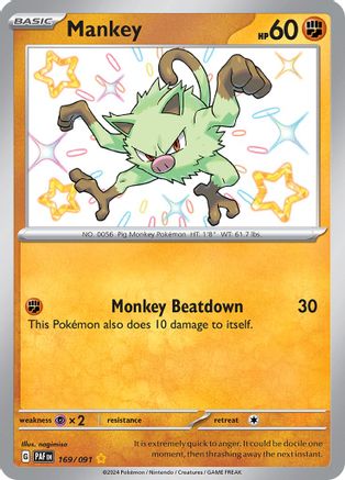 Mankey - [169/091] SV: Paldean Fates Pokemon