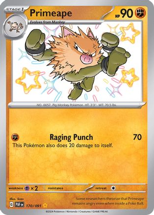 Primeape - [170/091] SV: Paldean Fates Pokemon