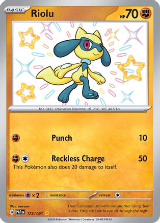 Riolu [173/091] SV: Paldean Fates Pokemon