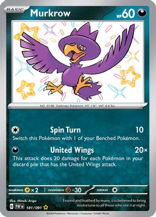 Murkrow [181/091] SV: Paldean Fates Pokemon