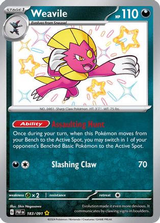 Weavile [183/091] SV: Paldean Fates Pokemon