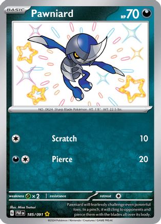 Pawniard [185/091] SV: Paldean Fates Pokemon