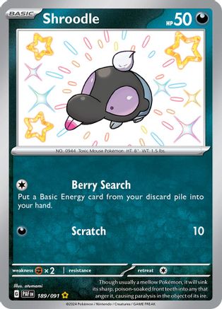 Shroodle - [189/091] SV: Paldean Fates Pokemon