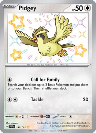 Pidgey [196/091] SV: Paldean Fates Pokemon