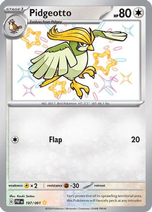 Pidgeotto [197/091] SV: Paldean Fates Pokemon