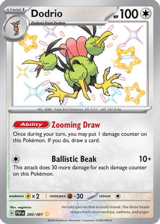 Dodrio [200/091] SV: Paldean Fates Pokemon