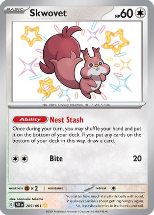 Skwovet [205/091] SV: Paldean Fates Pokemon