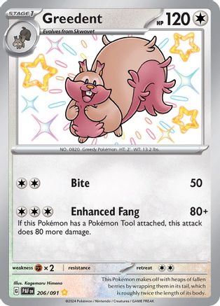 Greedent [206/091] SV: Paldean Fates Pokemon