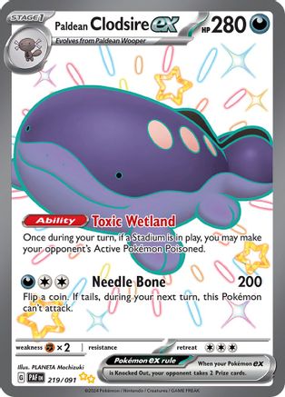 Paldean Clodsire ex - [219/091] SV: Paldean Fates Pokemon