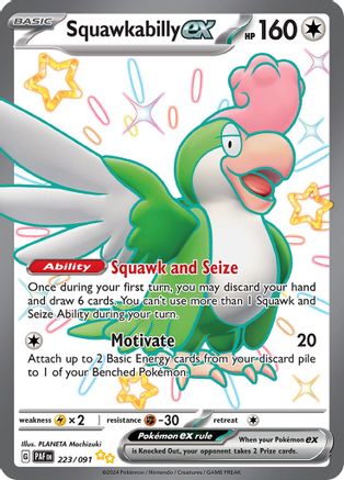 Squawkabilly ex - [223/091] SV: Paldean Fates Pokemon