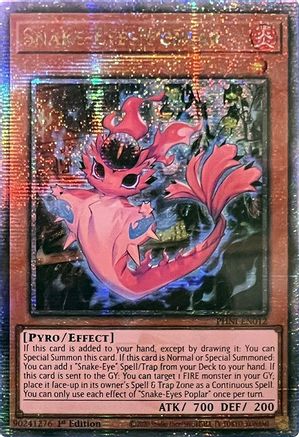 QUARTER CENTURY SECRET RARE Snake-Eyes Poplar (Quarter Century Secret Rare) (PHNI-EN012) - Phantom Nightmare 1st Edition