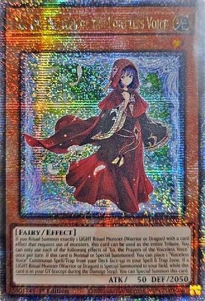 QUARTER CENTURY SECRET RARE Lo, the Prayers of the Voiceless Voice (Quarter Century Secret Rare) (PHNI-EN019) - Phantom Nightmare 1st Edition