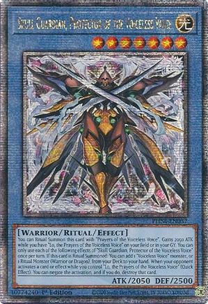 QUARTER CENTURY SECRET RARE Skull Guardian, Protector of the Voiceless Voice (Quarter Century Secret Rare) (PHNI-EN037) - Phantom Nightmare 1st Edition
