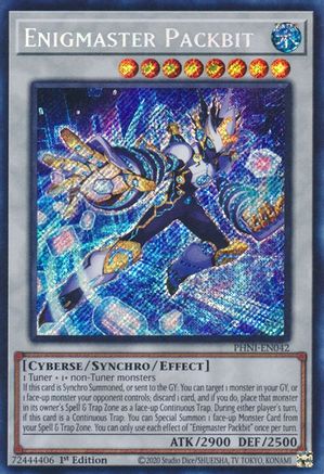 SECRET RARE Enigmaster Packbit (PHNI-EN042) - Phantom Nightmare 1st Edition