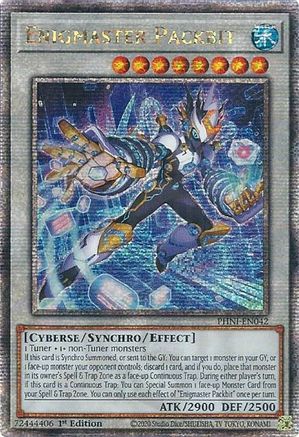QUARTER CENTURY SECRET RARE Enigmaster Packbit (Quarter Century Secret Rare) (PHNI-EN042) - Phantom Nightmare 1st Edition